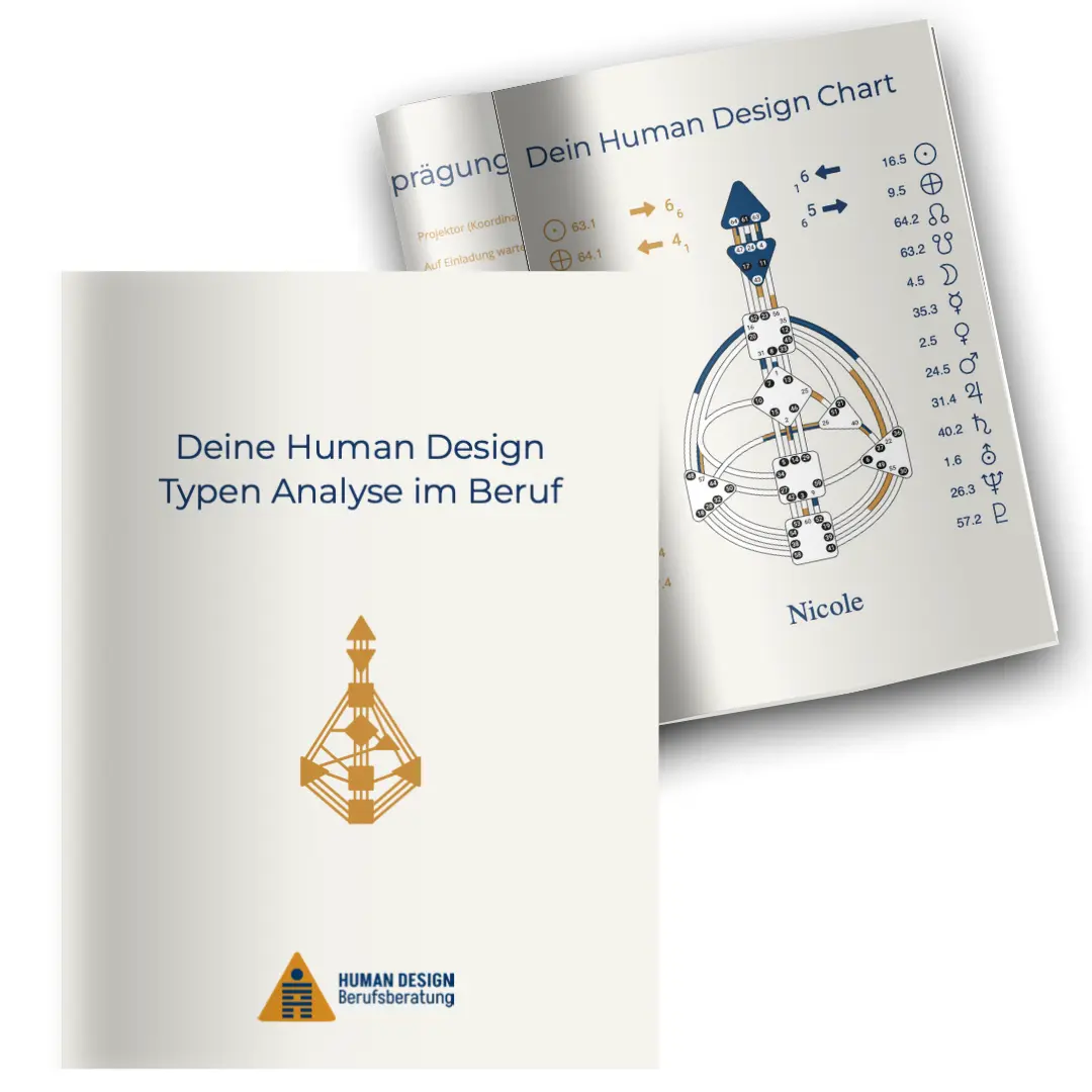 Deckblatt Human Design Typen Analyse im Beruf