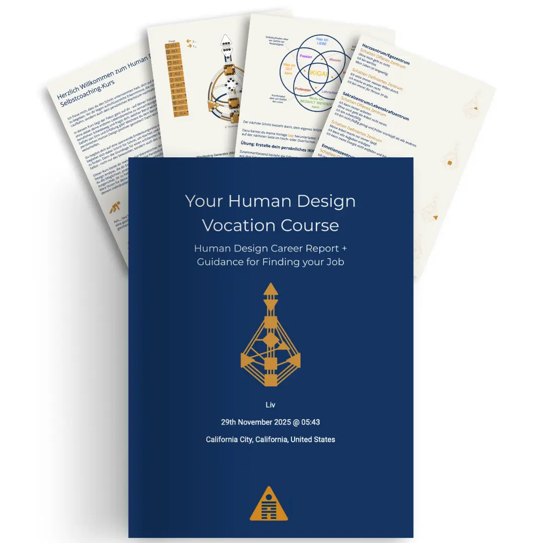 Human Design Vocation Course Cover Page